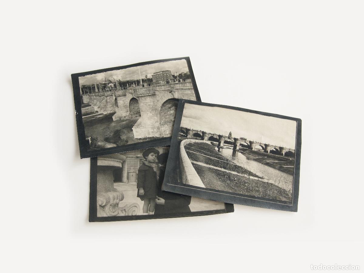 Fotograf&iacute;a antigua: 3 FOTOGRAF&Iacute;AS ANTIGUAS DEL PUENTE DE TOLEDO DE MADRID. CIRCA 1900
