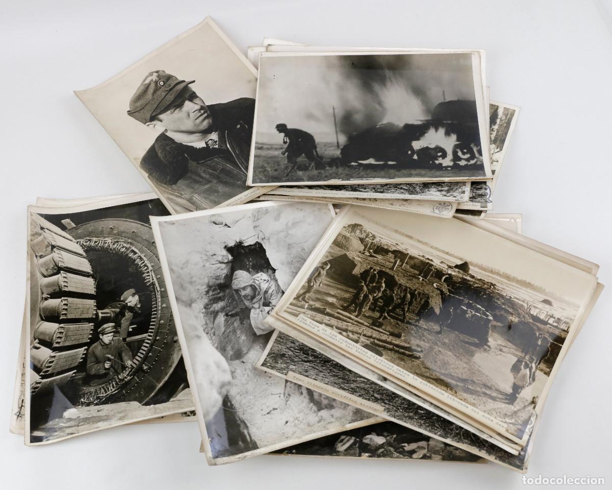 Fotograf&iacute;a antigua: 2&ordf; Guerra Mundial. Frente alem&aacute;n, 28 fotograf&iacute;as 18x24cm.