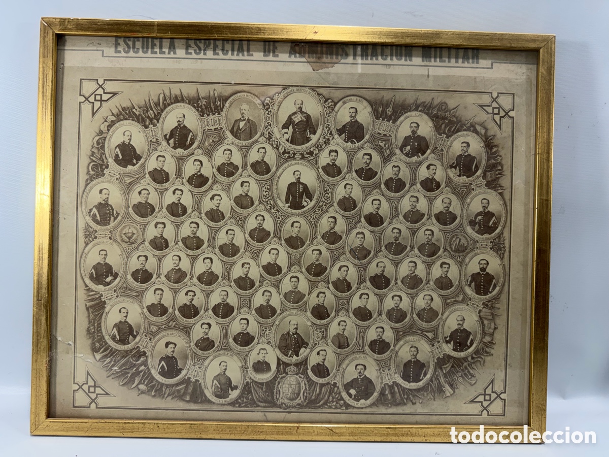 Fotografia antiga: RAR&Iacute;SIMA ORLA FOTOGR&Aacute;FICA ESCUELA ESPECIAL DE ADMINISTRACI&Oacute;N MILITAR &ndash; SIGLO XIX