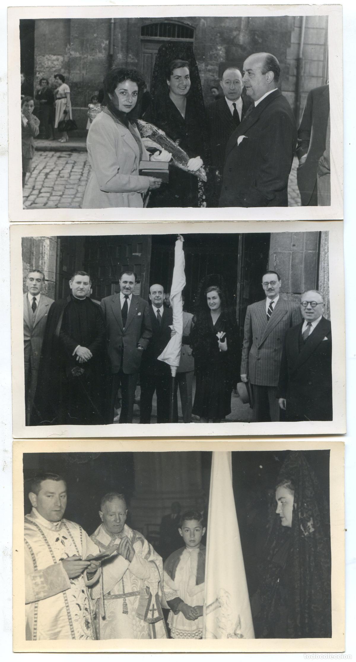 Photographie ancienne: Burgos, Bendici&oacute;n de la Bandera en la Fiesta del Comercio 1952. Tres fotos Foto Fede