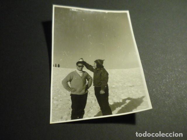 Fotograf&iacute;a antigua: PUERTO DE NAVACERRADA MADRID MONTA&Ntilde;ISMO ANTIGUA FOTOGRAFIA 8 X 12 CM