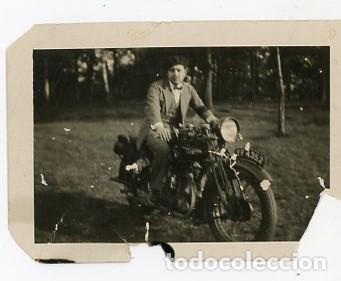 Fotografia antica: HOMBRE EN MOTO. LONDRES. 1928
