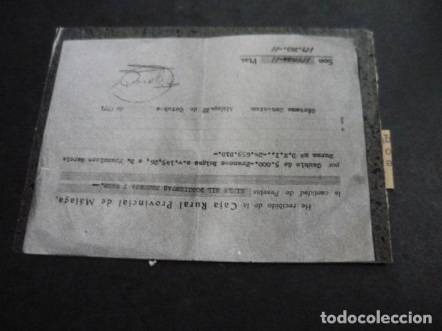 Alte Fotografie: CARTAMA MALAGA CAJA RURAL PROVINCIAL RECIBI FIRMADO POR EL LUTE ANTIGUA FOTOGRAFIA 9 X 12 CM