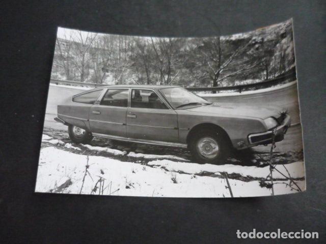 Fotografia antica: CITROEN CX PALAS VEHICULO AUTOMOCION EN NEVADA ANTIGUA FOTOGRAFIA 18 X 12 CM