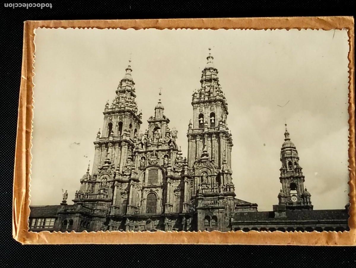 Alte Fotografie: SANTIAGO DE COMPOSTELA NEGATIVO EN CRISTAL PARA POSTAL CON PRIMERA COPIA Y SOBRE 12,5 X 17,5 CM