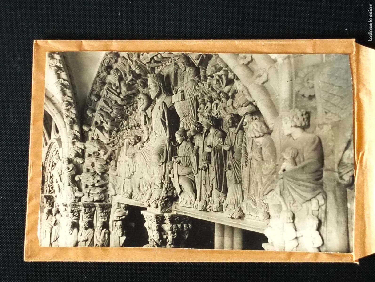 Alte Fotografie: SANTIAGO DE COMPOSTELA NEGATIVO EN CRISTAL PARA POSTAL CON PRIMERA COPIA Y SOBRE 12,5 X 17,5 CM