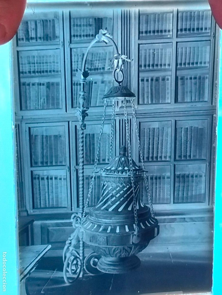 Fotograf&iacute;a antigua: SANTIAGO DE COMPOSTELA NEGATIVO EN CRISTAL PARA POSTAL 12,5 X 17,5 CM