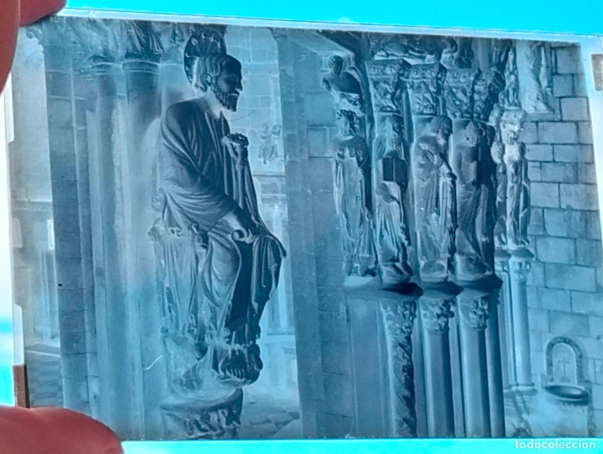Fotograf&iacute;a antigua: SANTIAGO DE COMPOSTELA NEGATIVO EN CRISTAL PARA POSTAL 12,5 X 17,5 CM