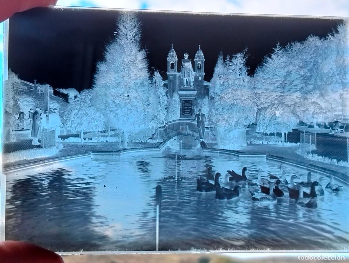Antique Photography: SANTIAGO DE COMPOSTELA NEGATIVO EN CRISTAL PARA POSTAL 12,5 X 17,5 CM