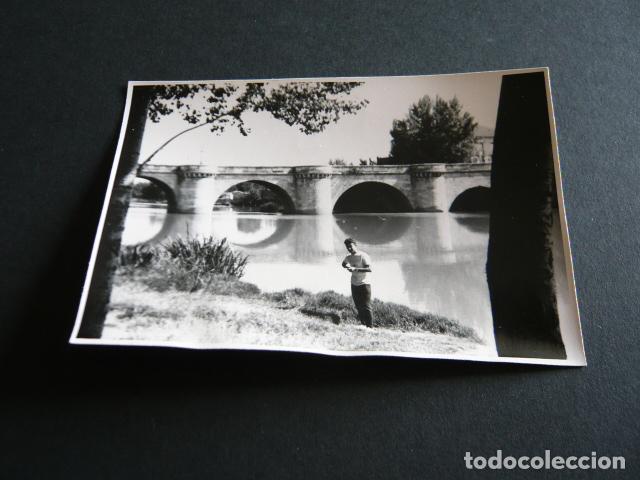 Fotograf&iacute;a antigua: PALENCIA PUENTE ANTIGUA FOTOGRAFIA 6,5 X 9,5 CM