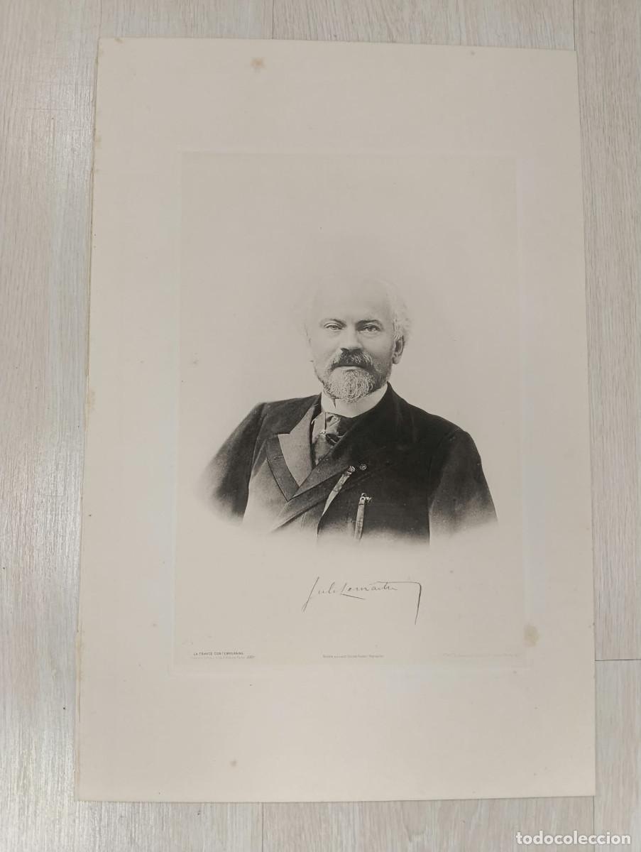 Fotograf&iacute;a antigua: Jules Lema&icirc;tre. 30x20 cm. (fotograf&iacute;a) en hoja de 45x30 cm.