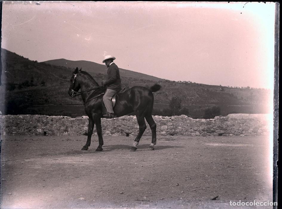 Fotograf&iacute;a antigua: HIPICA ANTIGUO NEGATIVO DE CRISTAL FORMATO 12 X 9 cm.