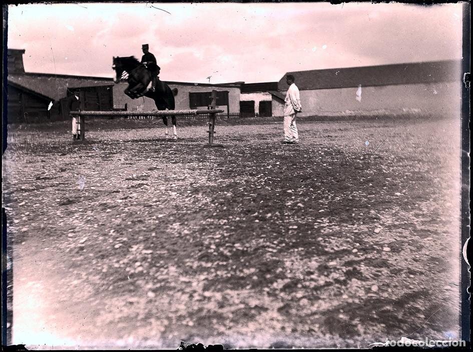 Fotograf&iacute;a antigua: HIPICA ANTIGUO NEGATIVO DE CRISTAL FORMATO 12 X 9 cm.