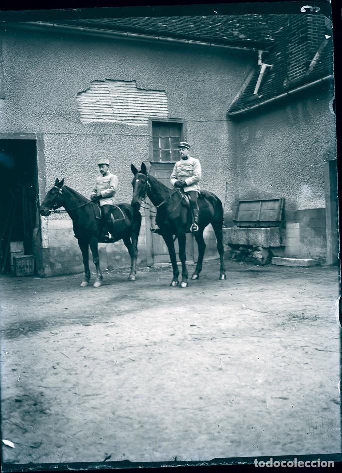Fotograf&iacute;a antigua: MILITARES ANTIGUO NEGATIVO DE CRISTAL FORMATO 12 X 9 cm.