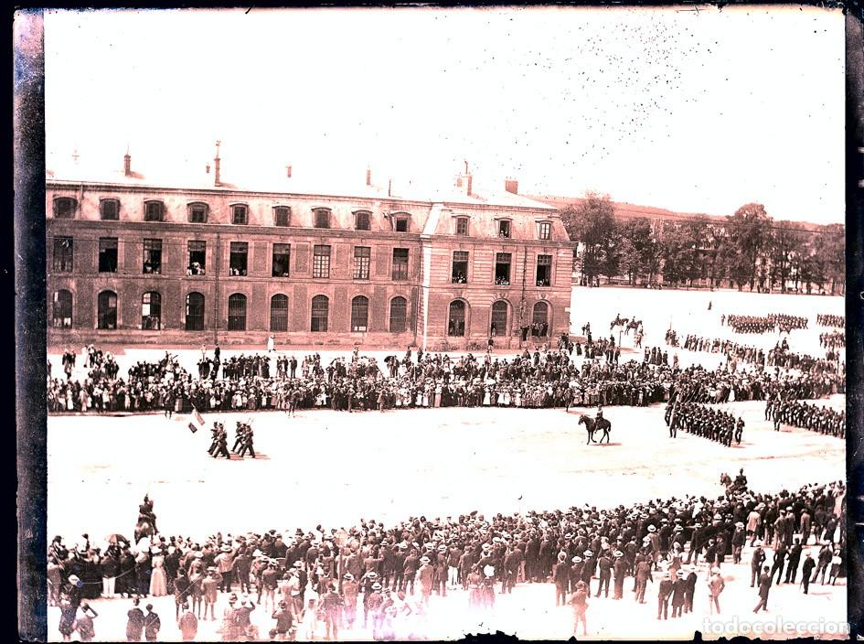 Fotograf&iacute;a antigua: MILITARES ANTIGUO NEGATIVO DE CRISTAL FORMATO 12 X 9 cm.