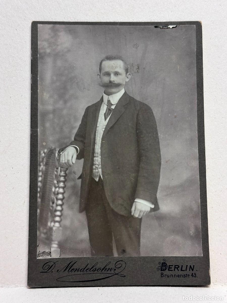 Fotograf&iacute;a antigua: Fotograf&iacute;a Antigua (Cabinet Card) Retrato Caballero, Berl&iacute;n, principios s. XX