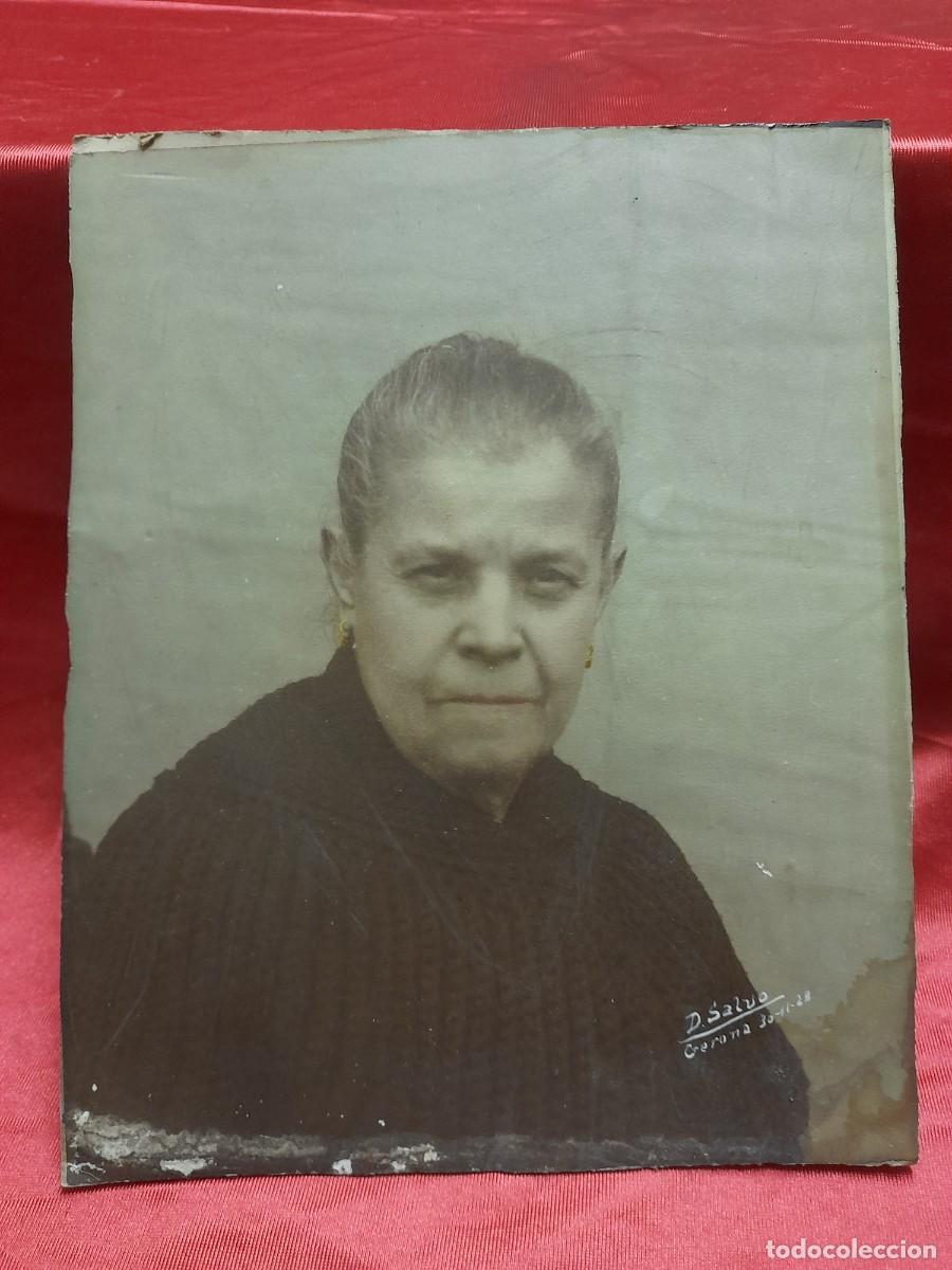 Fotograf&iacute;a antigua: Antigua fotograf&iacute;a retrato de mujer - Gerona, 30-11-1928 - Firma D. Salv&oacute; - 24x30 cm