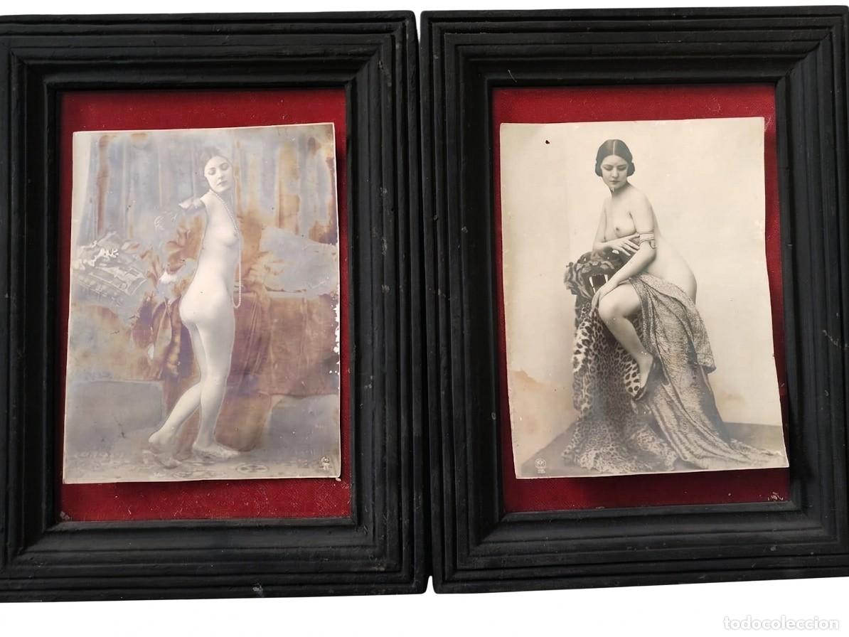 Fotograf&iacute;a antigua: Pareja de Fotograf&iacute;as Art&iacute;sticas francesas de Desnudo femenino (Aktfotograf&iacute;a / Boudoir) &rdquo;P.C. Paris