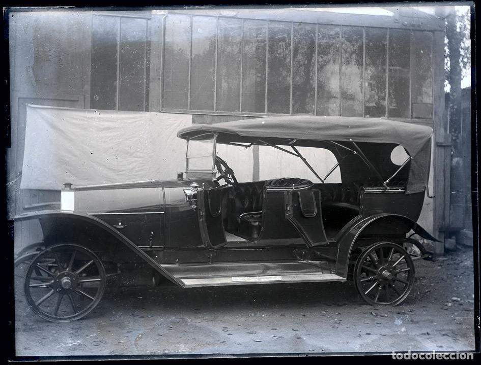 Fotograf&iacute;a antigua: AUTOMOVIL ANTIGUO NEGATIVO DE CRISTAL FORMATO 12 X 9 cm.