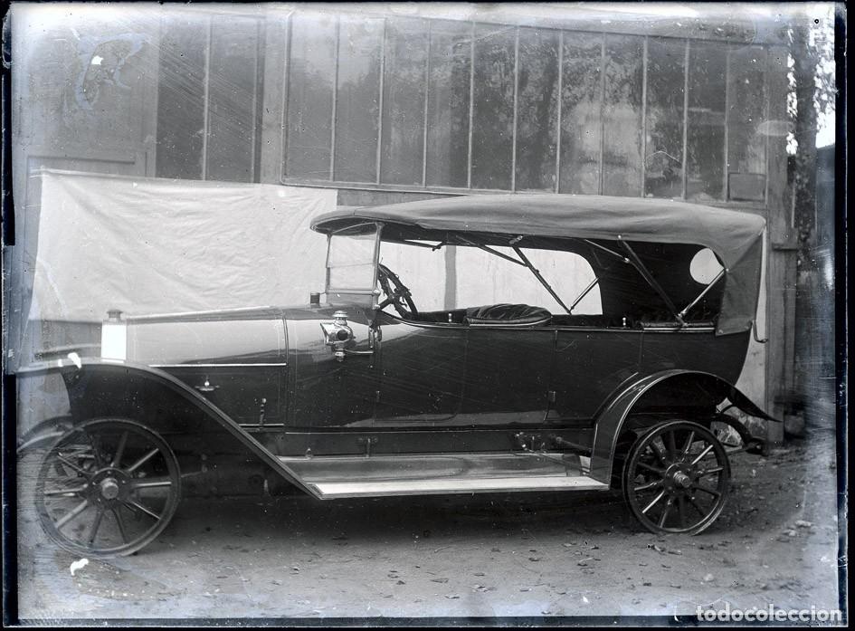 Fotograf&iacute;a antigua: AUTOMOVIL ANTIGUO NEGATIVO DE CRISTAL FORMATO 12 X 9 cm.