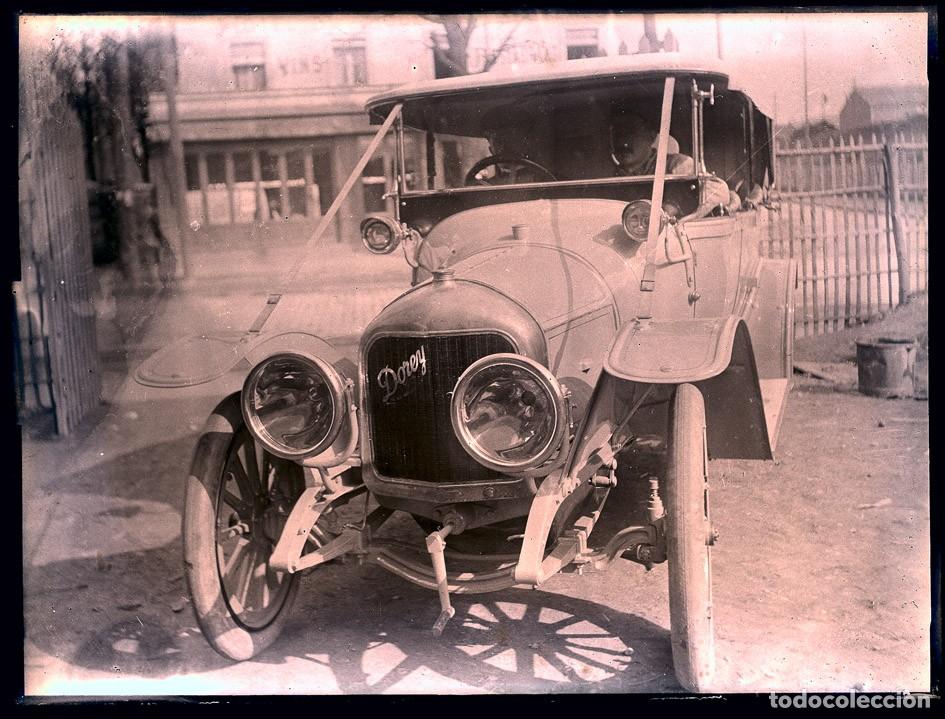 Fotograf&iacute;a antigua: AUTOMOVIL ANTIGUO NEGATIVO DE CRISTAL FORMATO 12 X 9 cm.