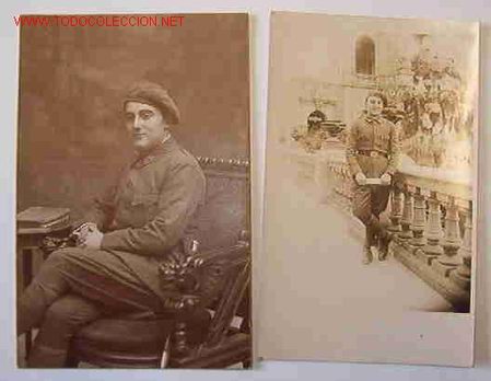 Fotografia antica: Lote de 2 postales, soldado de infanter&iacute;a, a&ntilde;os 20