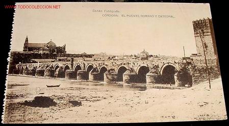 Fotograf&iacute;a antigua: ANTIGUA POSTAL DE CORDOBA - EL PUENTE ROMANO Y CATEDRAL - FOTOGRAFIA DE SE&Ntilde;AN - FOTOTIPIA DE HAUSER