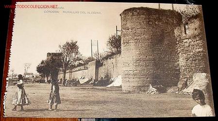 Antique Photography: ANTIGUA POSTAL DE CORDOBA - MURALLAS DEL ALCAZAR - FOTOGRAFIA DE SE&Ntilde;AN - FOTOTIPIA DE HAUSER Y MENET