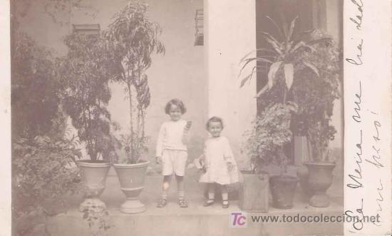 Fotograf&iacute;a antigua: Dos ni&ntilde;as - Foto 1