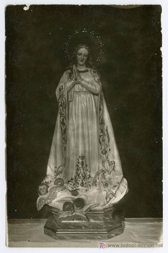 Fotograf&iacute;a antigua: Virgen. Estilo manierista. Autor y lugar desconocidos.