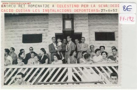 Fotograf&iacute;a antigua: (ff-192)FUTBOL PARTIDO-HOMENAJE A CELESTINO POR EL SANT ANDREU=27-6-1952