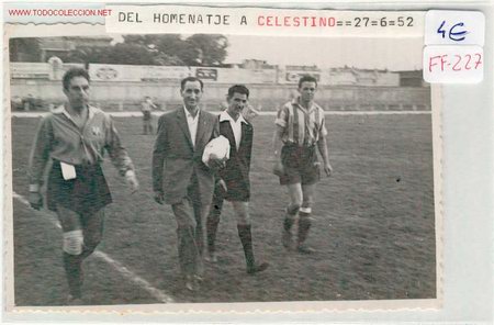 Fotograf&iacute;a antigua: (ff-227)FOTO FUTBOL-HOMENAJE A CELESTINO=27-6-1952