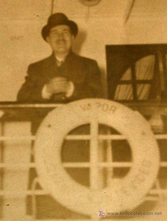 Fotograf&iacute;a antigua: FOTOGRAFIA FOTO POSTAL ANTIGUA VIAJE EN BARCO VAPOR