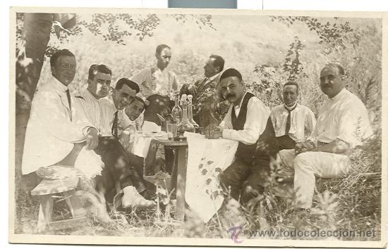 Antique Photography: MERIENDA EN EL CAMPO. HCIA 1910. PUEDE SER CATALU&Ntilde;A.