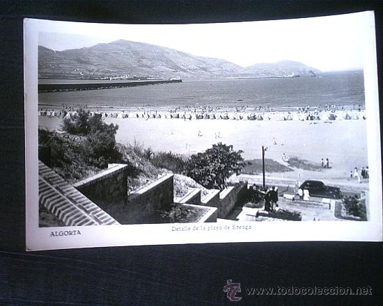 Fotografia antica: ANTIGUA TARJETA POSTAL EN BLANCO Y NEGRO - ALGORTA
