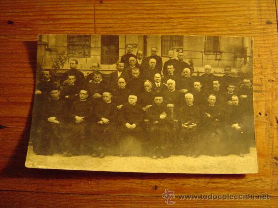 Alte Fotografie: Targeta postal de un grupo de Sacerdotes o curas