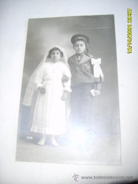 Fotograf&iacute;a antigua: HERMANOS  1&ordf; COMUNI&Oacute;N - Foto 1