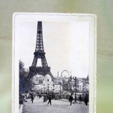 Fotografía antigua: FOTOGRAFIA, EXPOSICION UNIVERSAL 1889, PARIS, VISTA DE LA TORRE DESDE EL TROCADERO, 14 X 9 CM