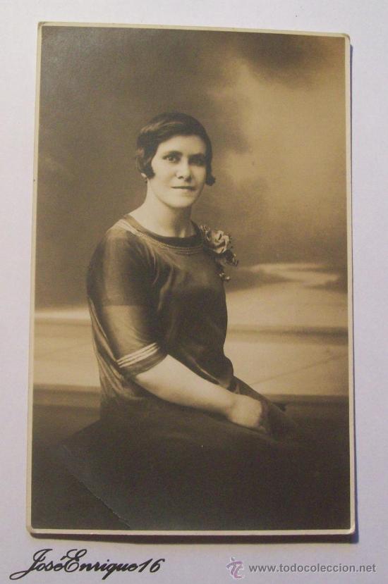 Fotograf&iacute;a antigua: ANTIGUA FOTO DE MUJER. OLD PHOTO OF WOMAN. TARJETA POSTAL,