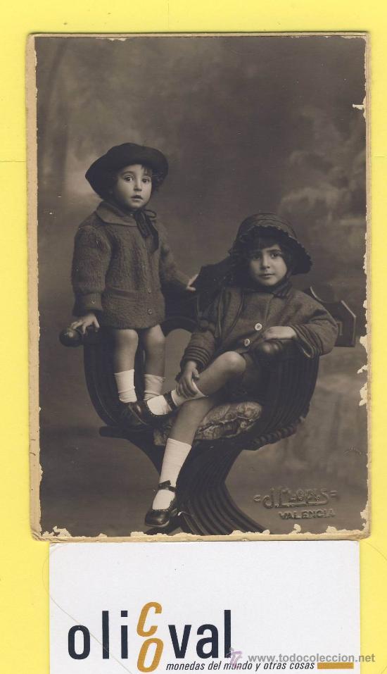 Fotografia antiga: Fotografia -foto -TARJETA POSTAL fotografo   J . LLOPIS BARCAS 5 VALENCIA .85 X 140mm -F.0048