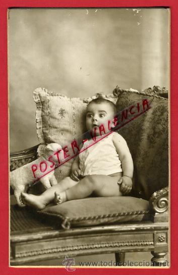 Antique Photography: FOTOGRAFIA, FOTO ANTIGUA, JUGUETE, NI&Ntilde;O CON PERRITO , DERREY VALENCIA ,ORIGINAL ,P66652