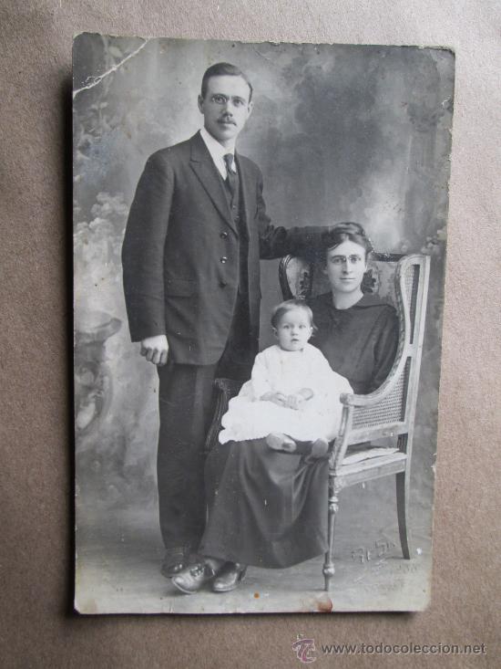 Fotograf&iacute;a antigua: HOMBRE MUJER CON BEB&Eacute;. MAN WOMAN WITH BABY. FEMME HOMME AVEC B&Eacute;B&Eacute;