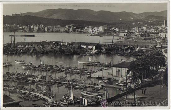 Fotograf&iacute;a antigua: FOTOGRAFIA TARJETA POSTAL PUERTO PALMA DE MALLORCA. (BALEARES)