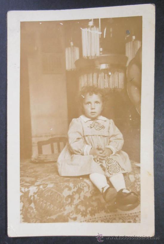 Antique Photography: FOTOGRAFIA/TARJETA POSTAL, NI&Ntilde;A POSANDO, 1919, (26)
