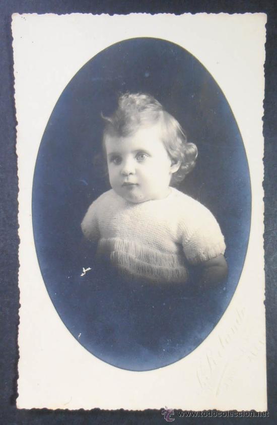 Antique Photography: FOTOGRAFIA/TARJETA POSTAL, NI&Ntilde;A POSANDO,  (43)