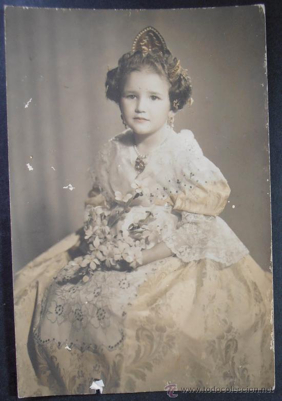Antique Photography: FOTOGRAFIA/TARJETA POSTAL, NI&Ntilde;A VESTIDA DE FALLERA,  (300)