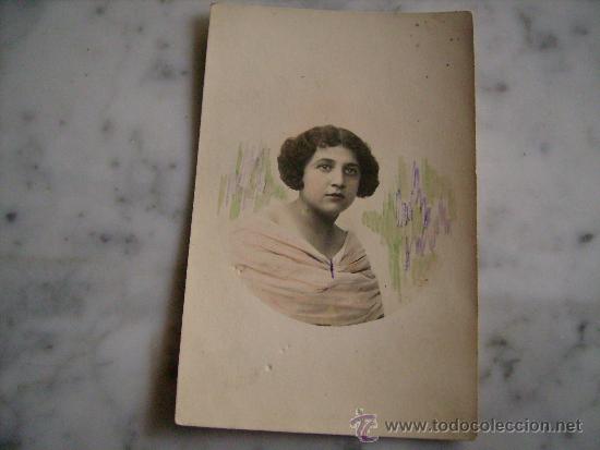Antique Photography: FOTO &Oacute; POSTAL COLOREADA-ATRACTIVA JOVEN.