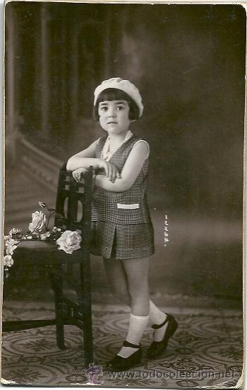 Fotografia antiga: 0845F - ESTUDIO FOTOGR&Aacute;FICO E SERRA MARTI - PRECIOSO RETRATO DE UNA NI&Ntilde;A 13,7X9,7 CM