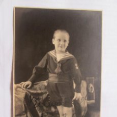 Fotografía antigua: NIÑO VESTIDO DE MARINERO - SAILOR DRESS CHILD - LA ROBE DE MARIN ENFANT - APROX 1920. Lote 39945099