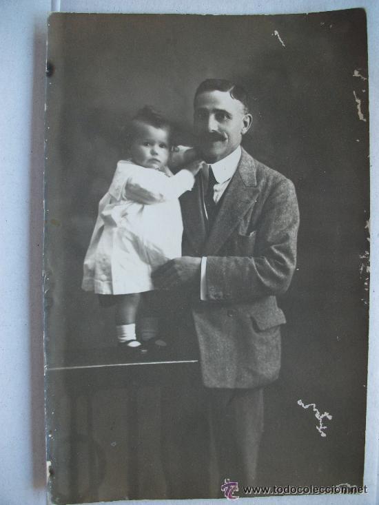 Fotografia antica: FOTO DE ESTUDIO DE PADRE E HIJO, PRINCIPIOS DE SIGLO XX.